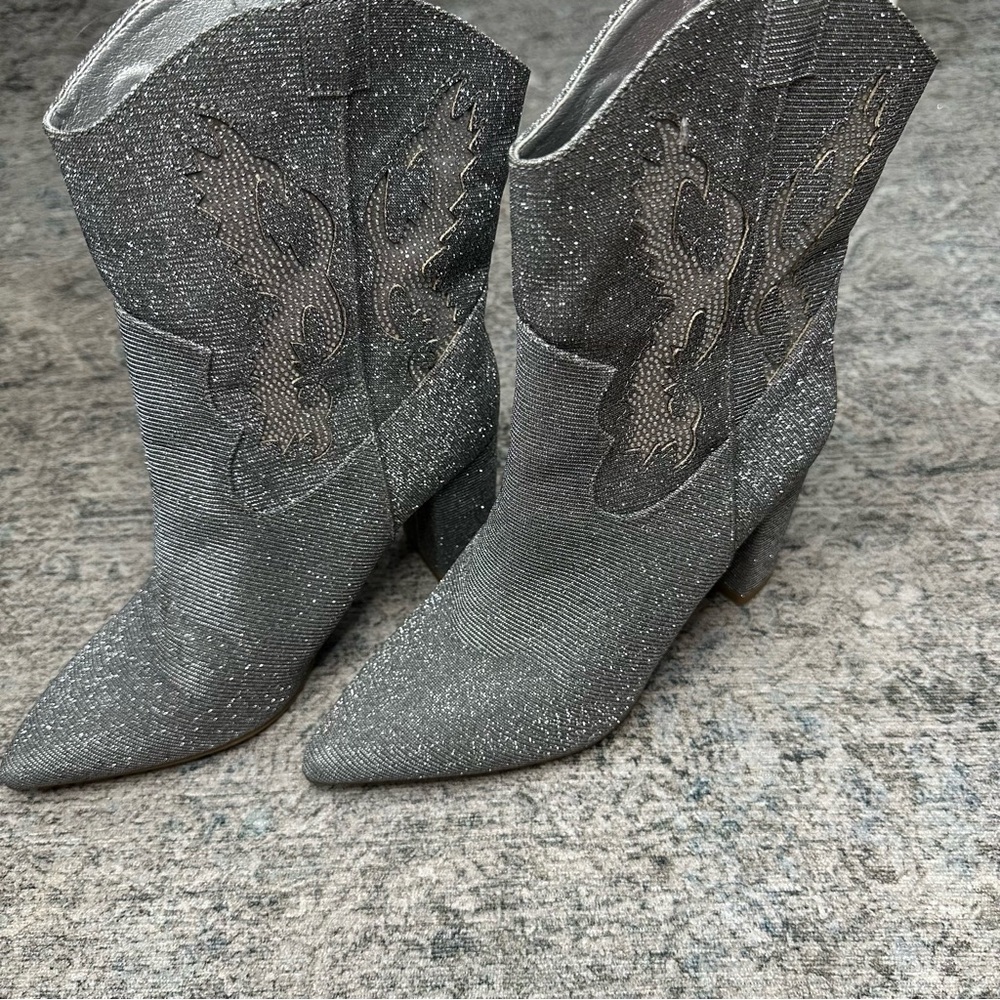 🆕Mia Gypsy Silver Cowgirl boots size 7 - Picture 3 of 8